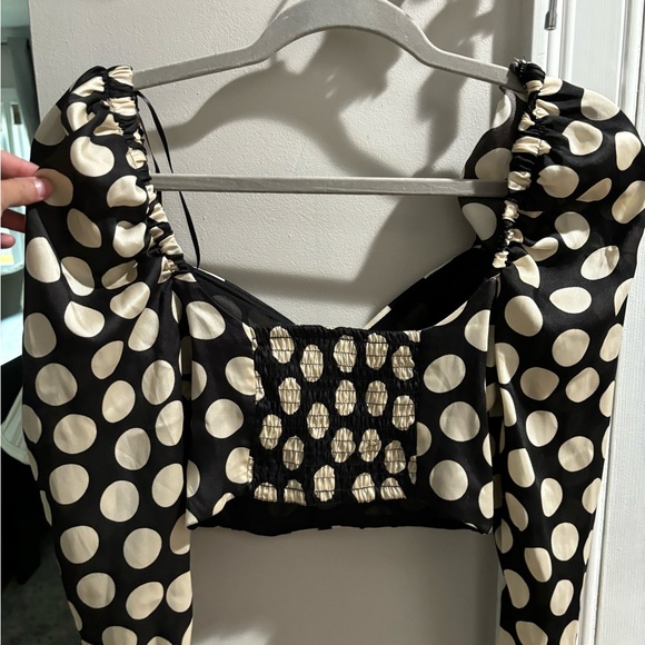 Mango polka dot long sleeve top - Picture 7 of 10